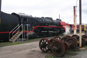 Restored locomotive, Newport