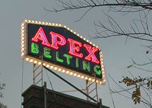 Apex belting neon sign