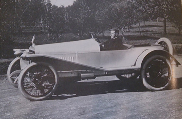 James Flood in his Hispano Suiza