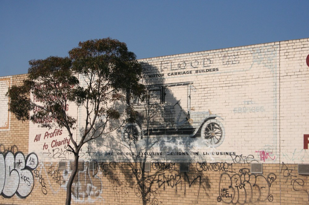 Old James Flood sign on Sunshine Road