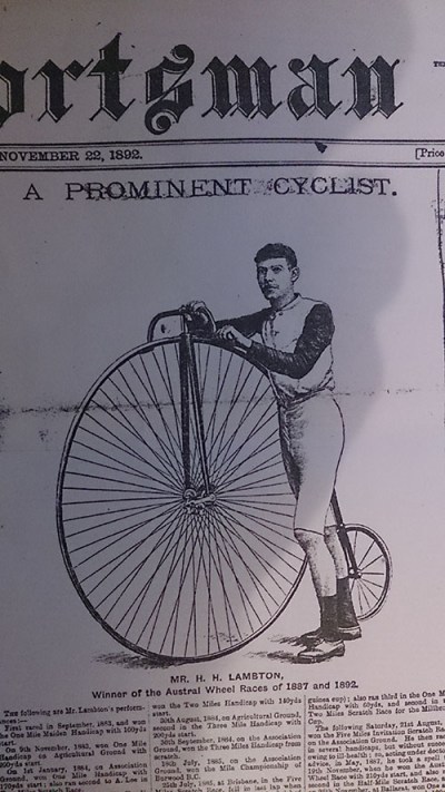 A prominent cyclist