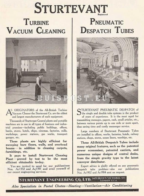 Sturtevant tubes advertisement, 1936