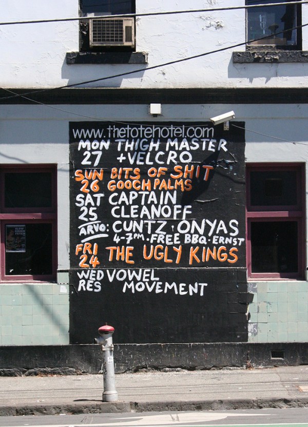 Bands at The Tote, Collingwood